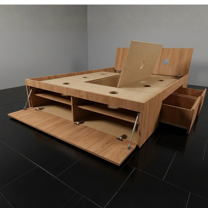 Sommier con Cajones y Baúles 2 Plazas | Guardado Inteligente 140×190